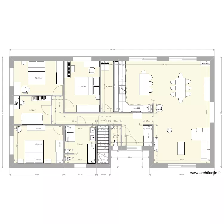 Maison type 3. Plan de 