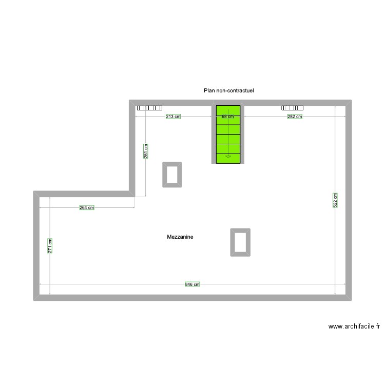 Maison lepercq 2. Plan de 3 pièces et 38 m2