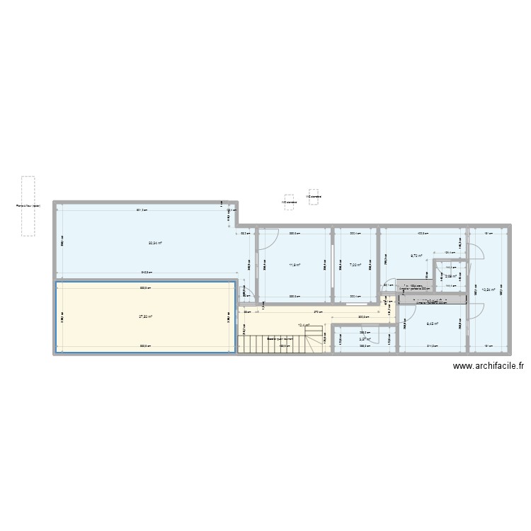 SSmanguiers. Plan de 10 pièces et 126 m2