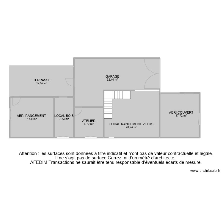 BI  10000 ANNEXES 1 EF. Plan de 7 pièces et 130 m2