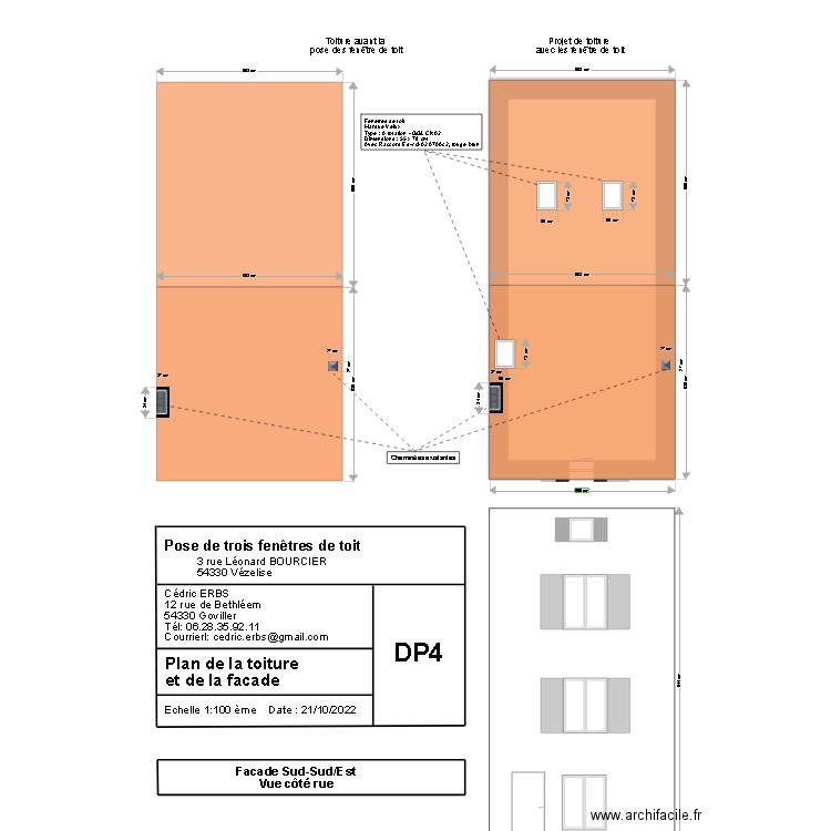 Vze LB. Plan de 4 pièces et 163 m2