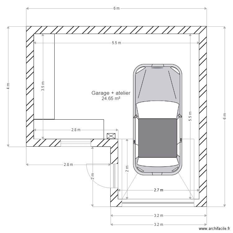 garage. Plan de 0 pièce et 0 m2