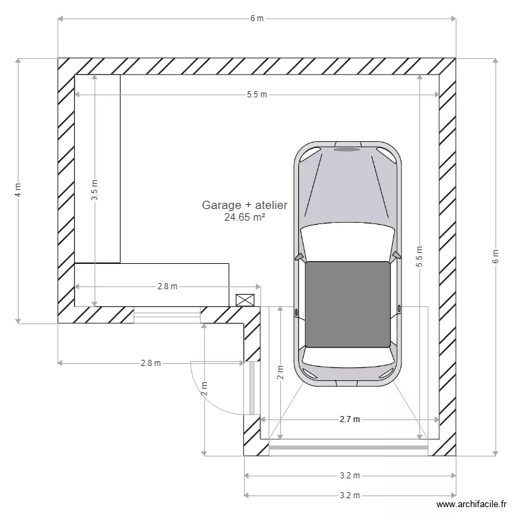 garage. Plan de garage. Plan de