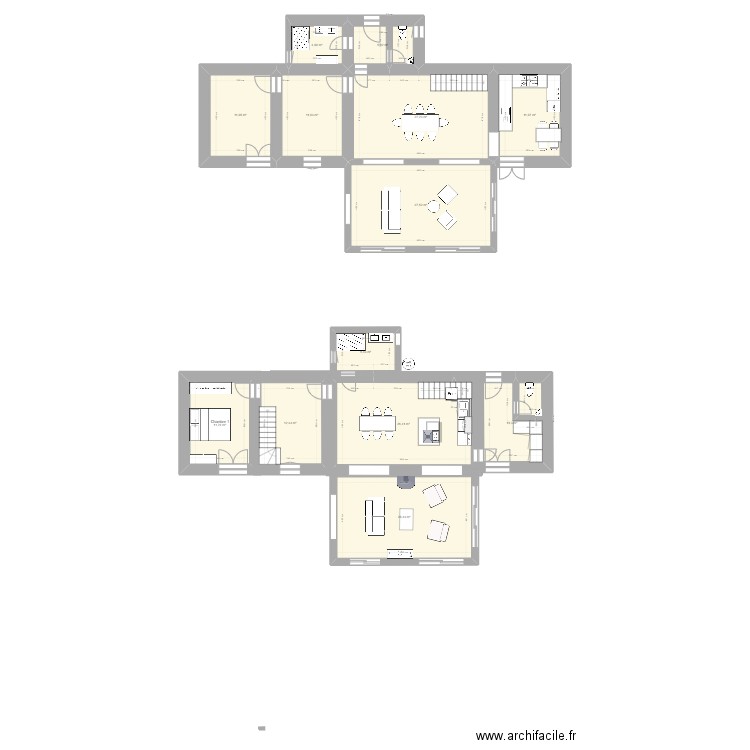 Maison 3. Plan de 13 pièces et 193 m2