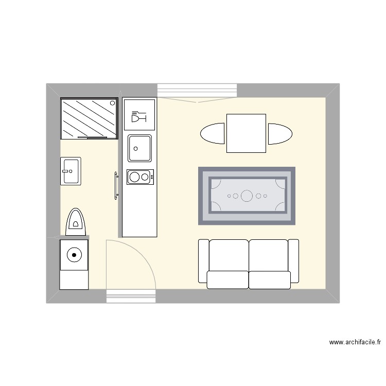 TOMBLAINE_A. Plan de 1 pièce et 18 m2