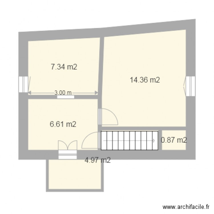 chauvin étage actuel. Plan de 0 pièce et 0 m2