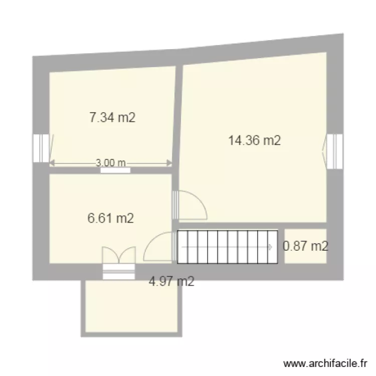 chauvin &eacute;tage actuel. Plan de 