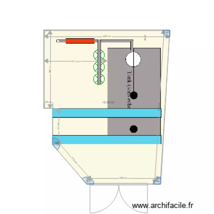 Agencement salle turbine . Plan de 