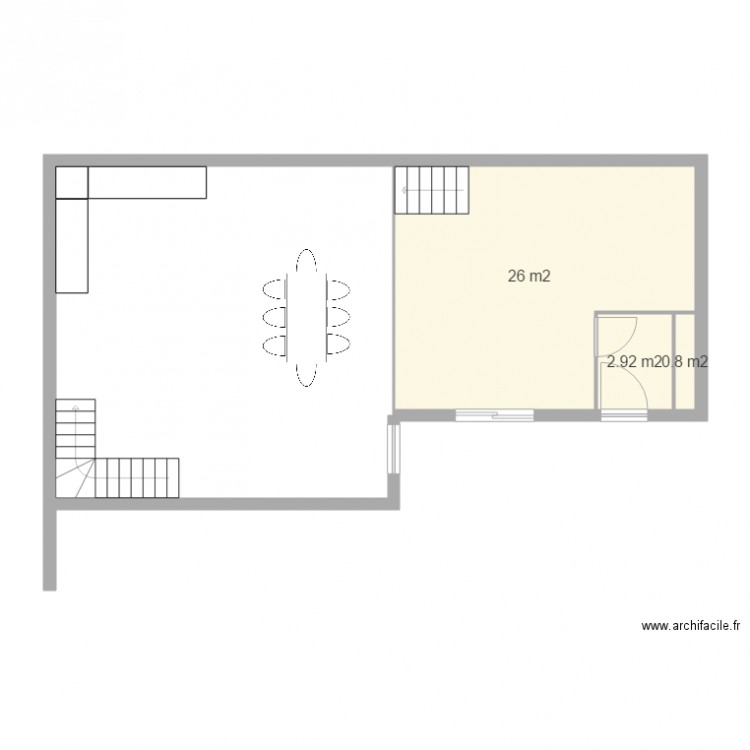 RDC. Plan de 0 pièce et 0 m2