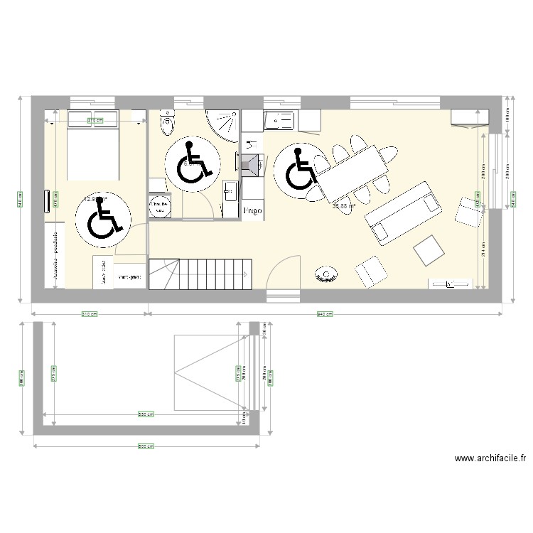 longueur ter 14x5. Plan de 0 pièce et 0 m2