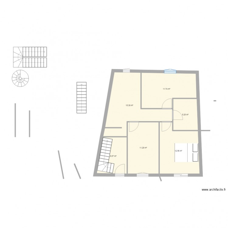 Maison 1 escalier gauche. Plan de 0 pièce et 0 m2