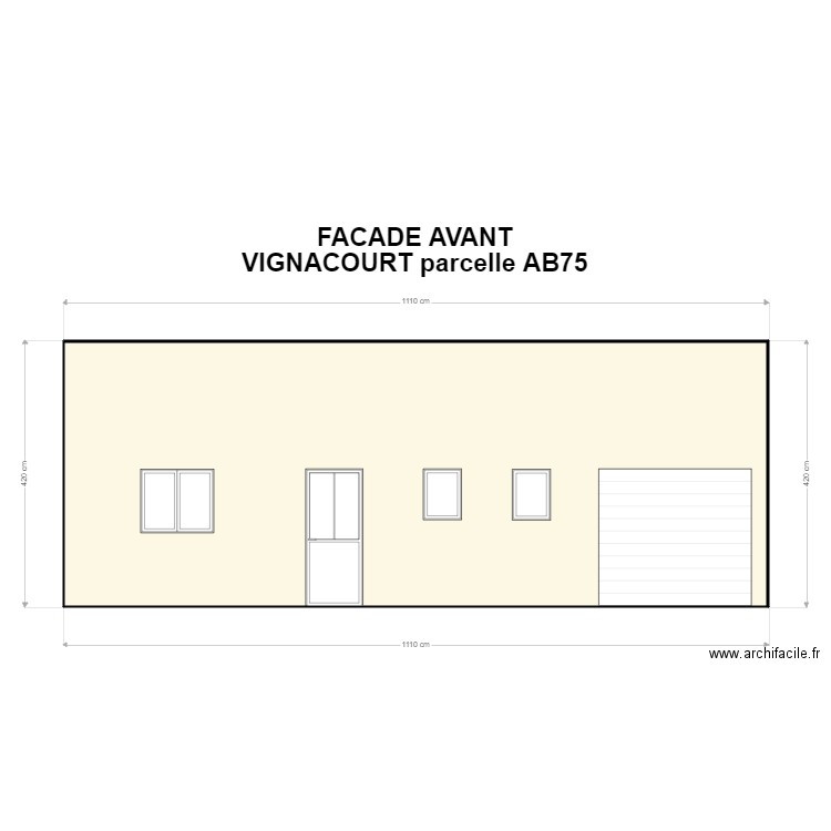facade avant vignacourt . Plan de 0 pièce et 0 m2