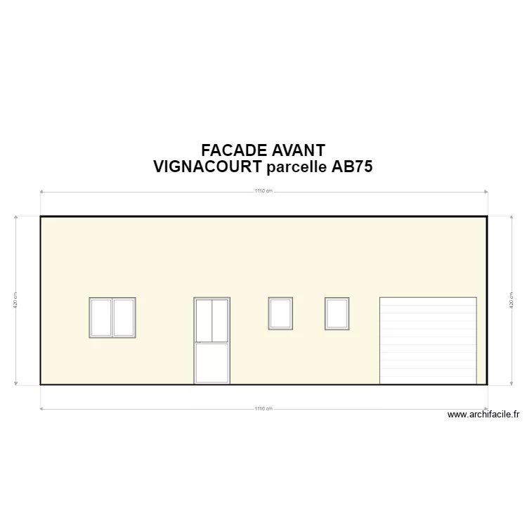 facade avant vignacourt . Plan de 