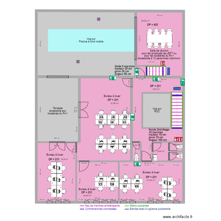 LEFT LA PISCINE R+1 APRES TRAVAUX. Plan de 0 pièce et 0 m2