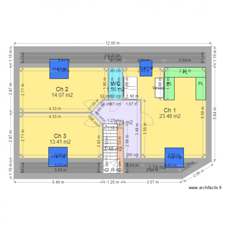 BOULANGER DAMMAN ETAGE. Plan de 0 pièce et 0 m2