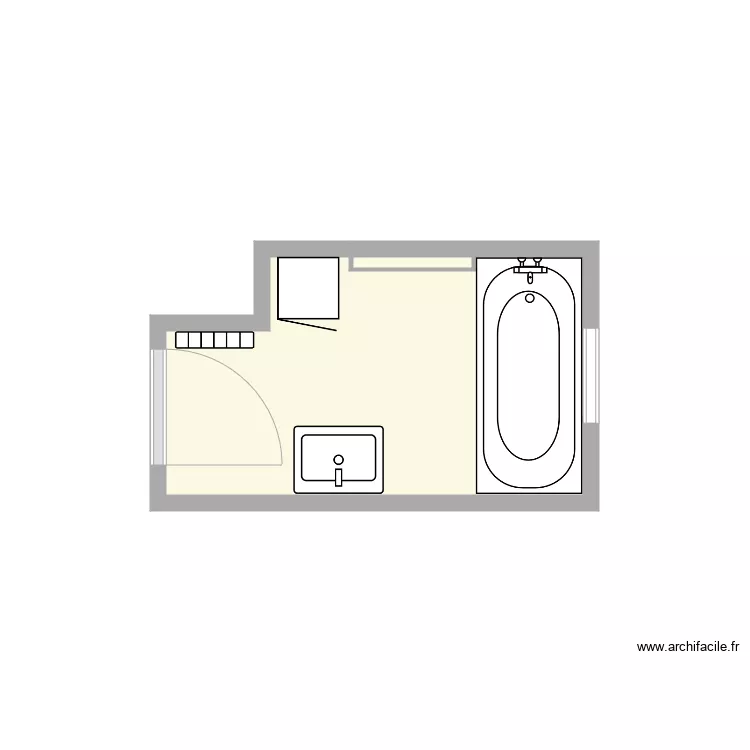 salle de bain mamie. Plan de 