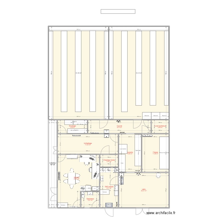 fromagerie v11 cave préfaSOL. Plan de 14 pièces et 246 m2