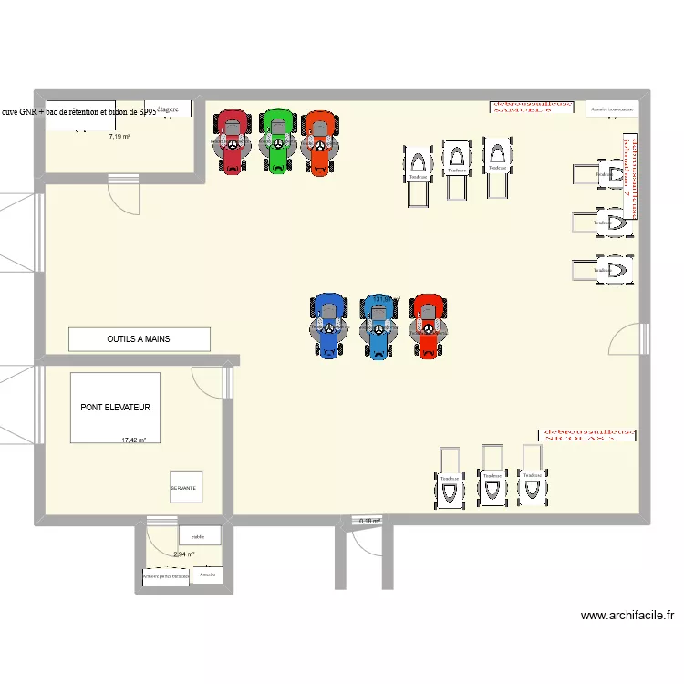 esat atelier. Plan de 
