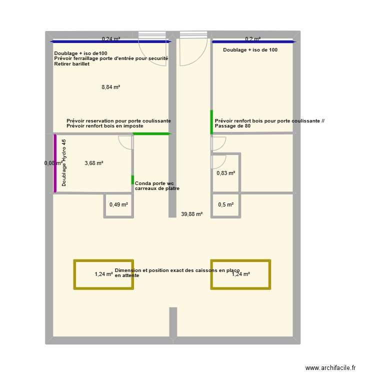 Deyres carrelage. Plan de 0 pièce et 0 m2