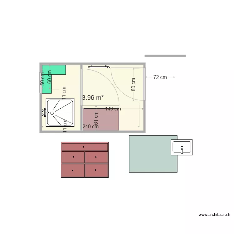 douche 9. Plan de douche 9. Plan de