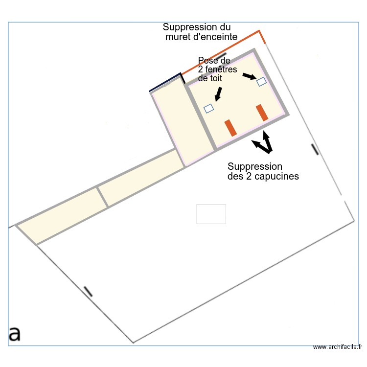 PONT DE BUIS suppression capucines. Plan de 0 pièce et 0 m2
