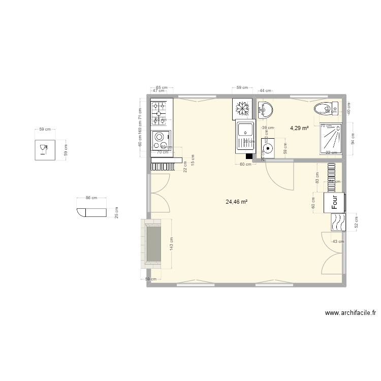 cuisine neronde projet Pierre. Plan de 0 pièce et 0 m2