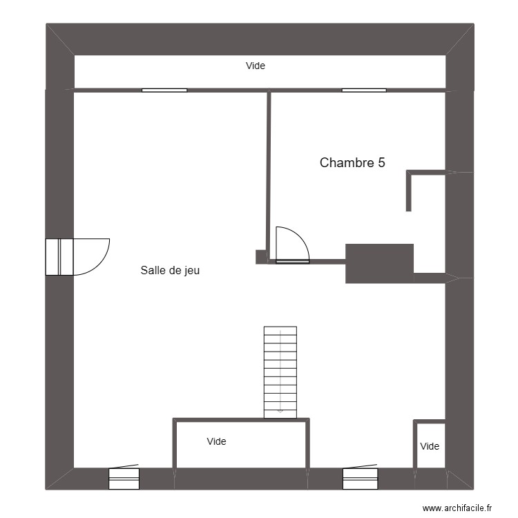 G1 2éme nu. Plan de 2 pièces et 5 m2