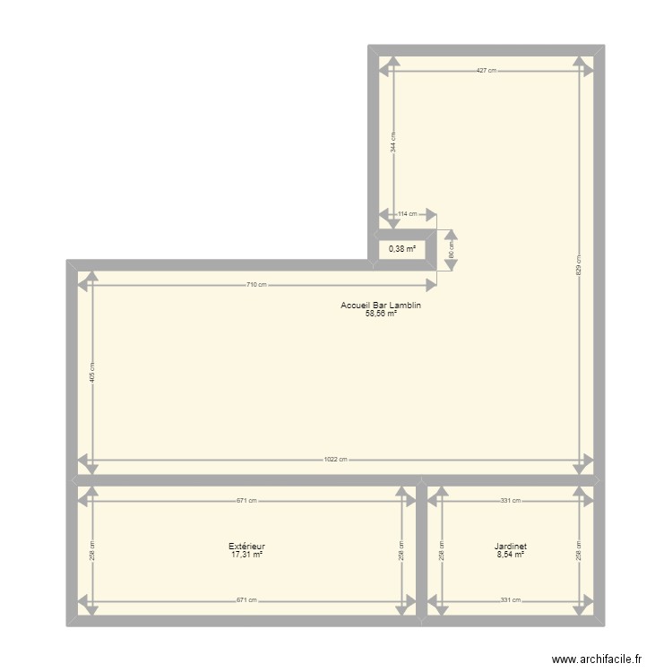 RDC Lamblin. Plan de 0 pièce et 0 m2