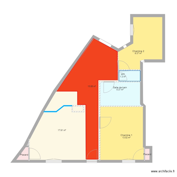 Plan après côté. Plan de 0 pièce et 0 m2