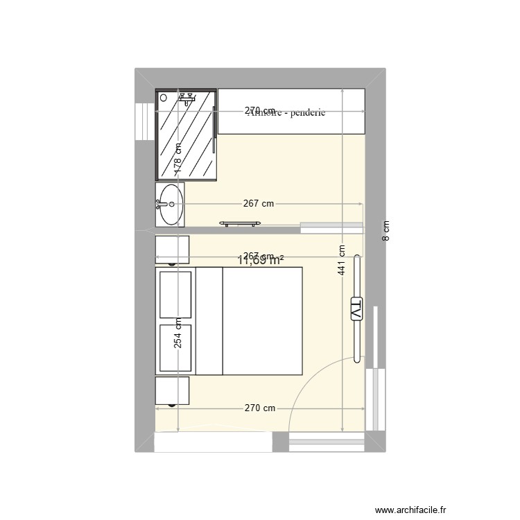 Plan Chambre Parentale 12m2