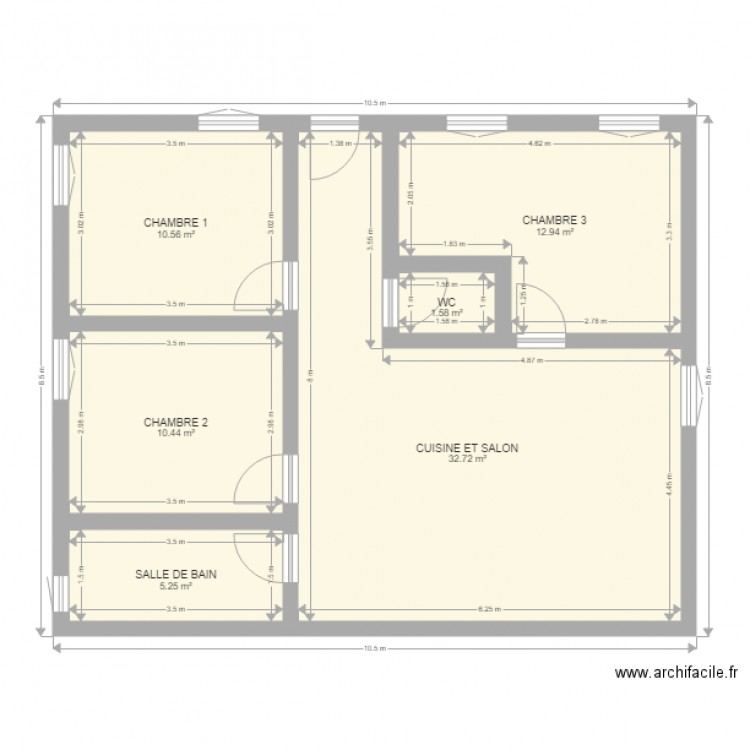 MANU 1. Plan de 0 pièce et 0 m2