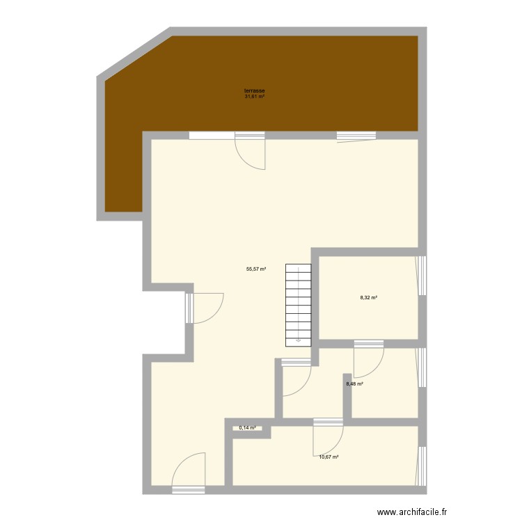 Rez Jorris. Plan de 6 pièces et 115 m2