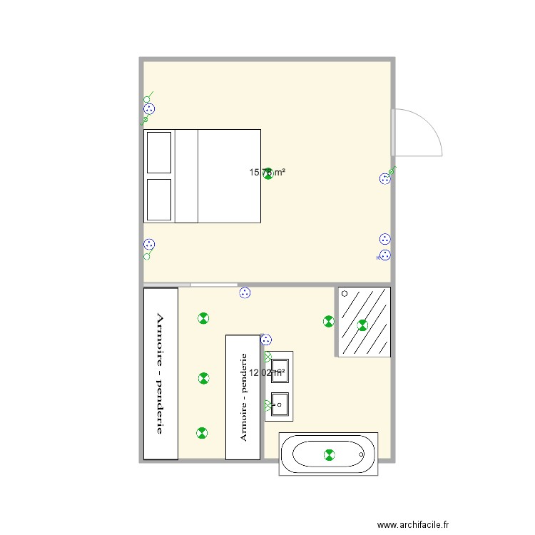 loving room config elec. Plan de 0 pièce et 0 m2