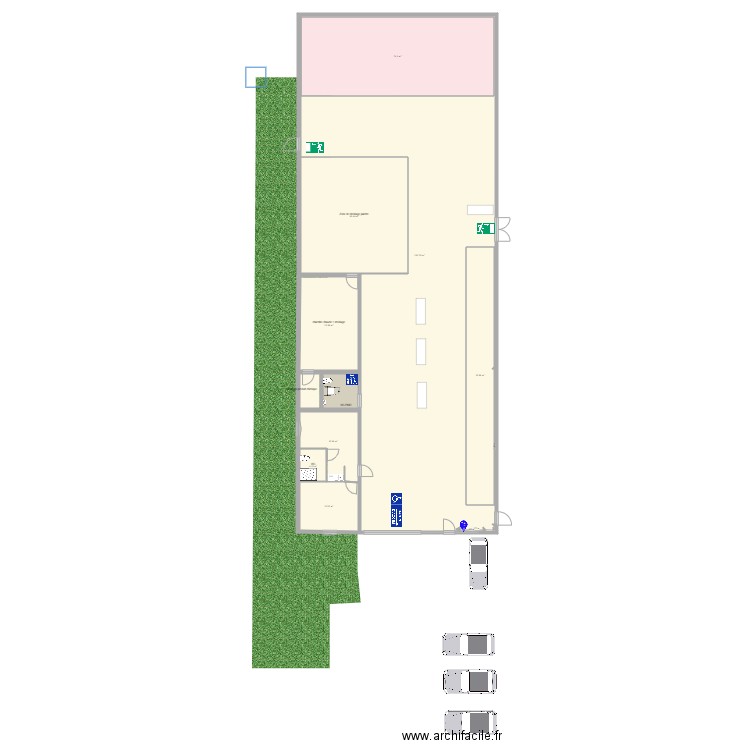 extérieur brasserie . Plan de 10 pièces et 588 m2