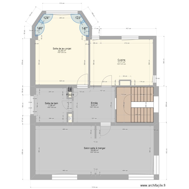Projet Plan maison complet. Plan de 24 pièces et 192 m2
