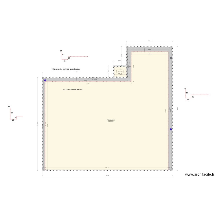 2 CASADO collines aux oiseaux. Plan de 3 pièces et 206 m2