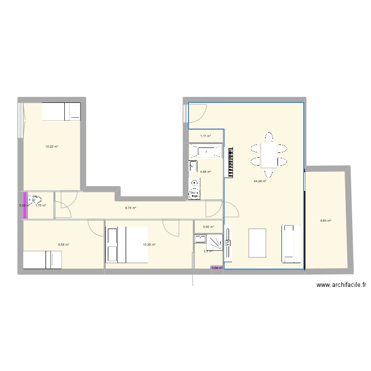 appart1. Plan de 0 pièce et 0 m2