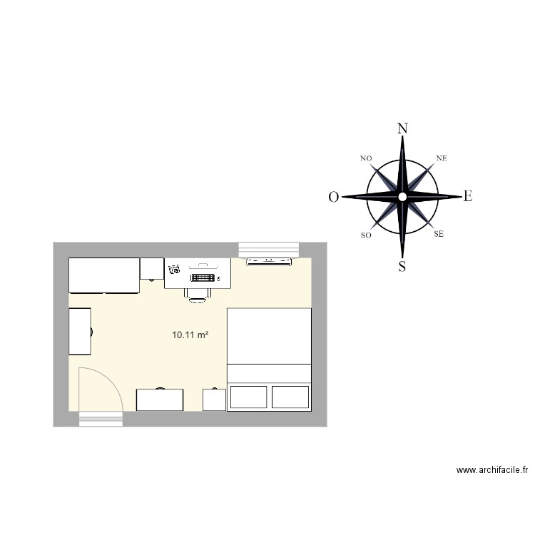 Chambre. Plan de 0 pièce et 0 m2