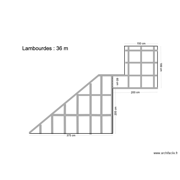 extension terrasse lambourdage. Plan de 0 pièce et 0 m2