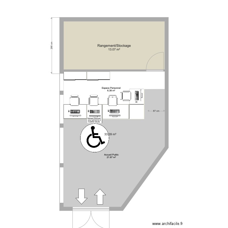 plan local cap caraibes port des quilles. Plan de 0 pièce et 0 m2