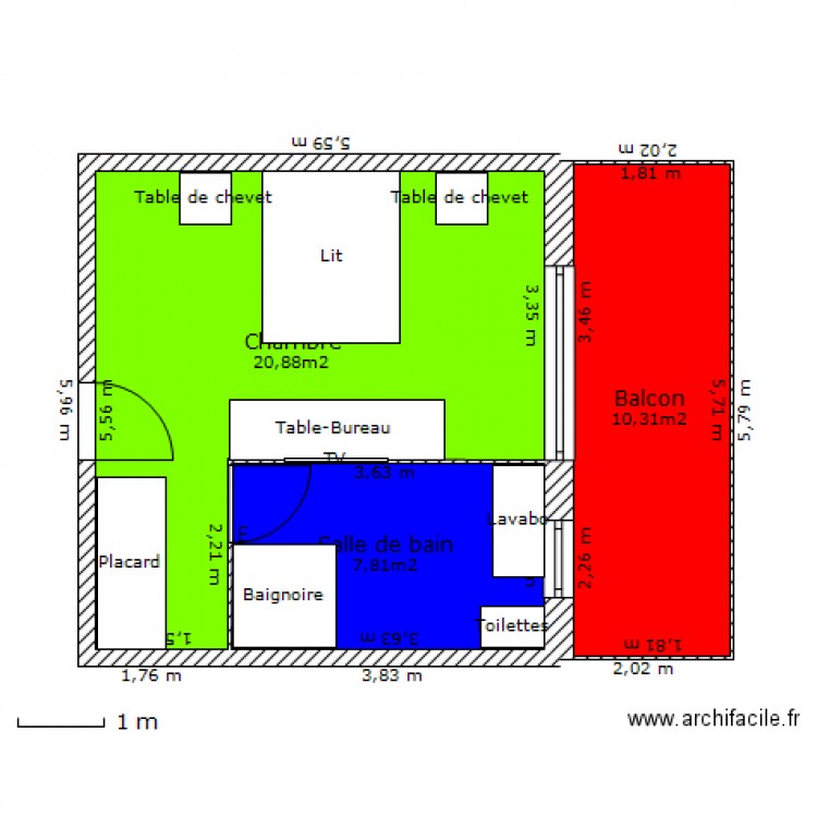 Hotel bel horizon chambre. Plan de 0 pièce et 0 m2