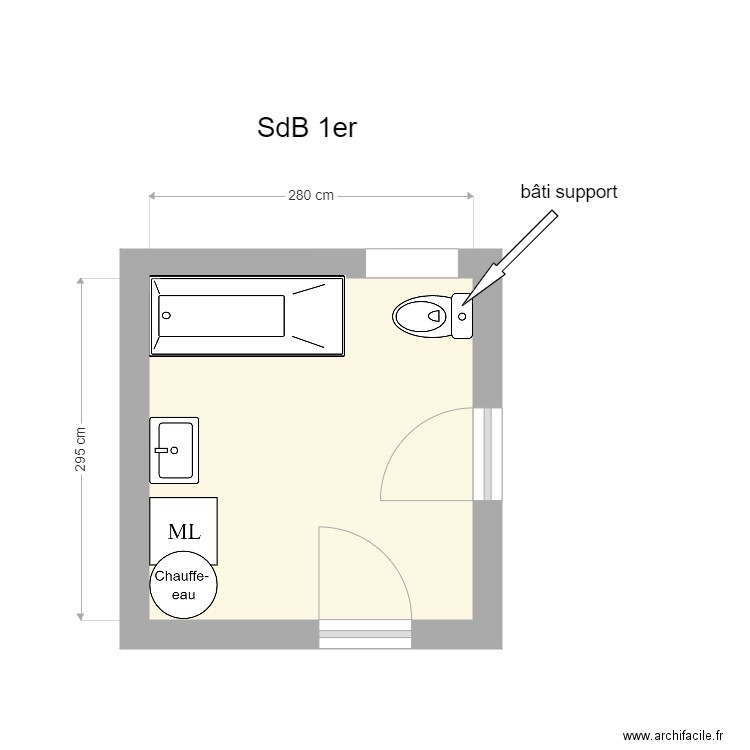 SdB 1er. Plan de 0 pièce et 0 m2