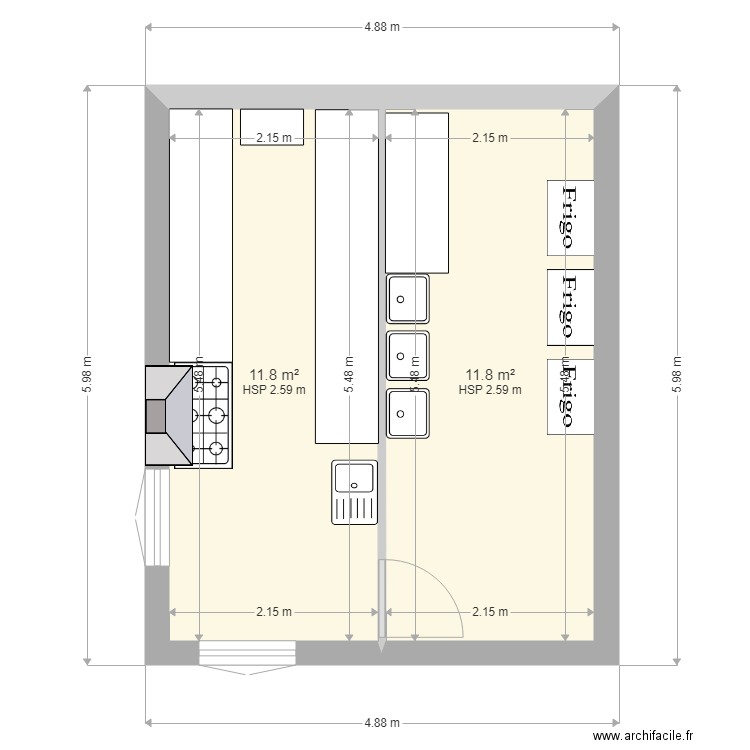 cuisine. Plan de 0 pièce et 0 m2