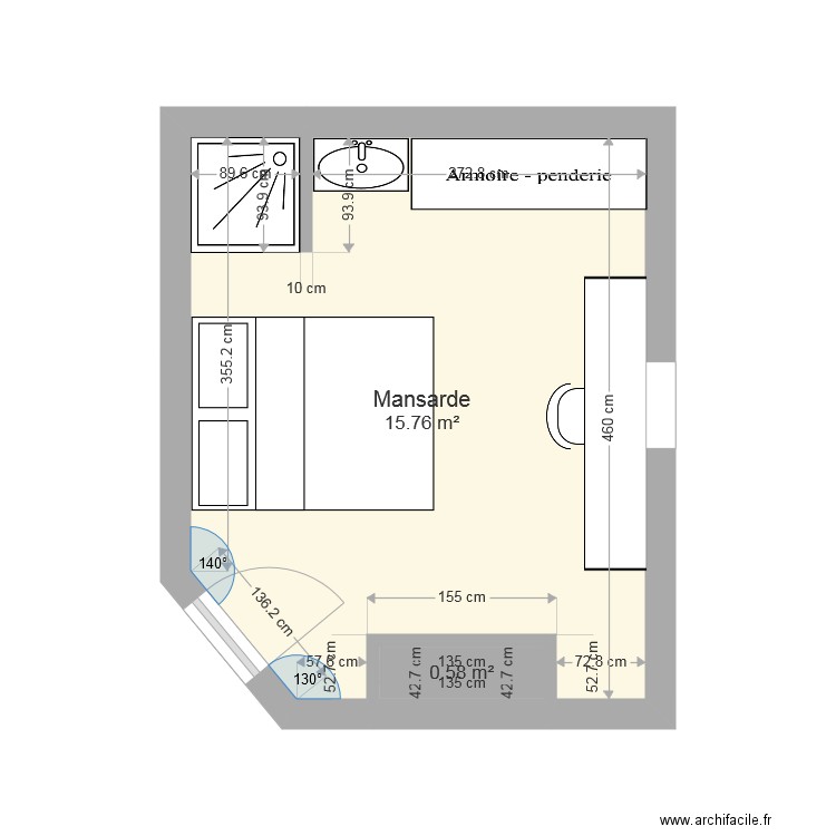 Mansarde. Plan de 0 pièce et 0 m2