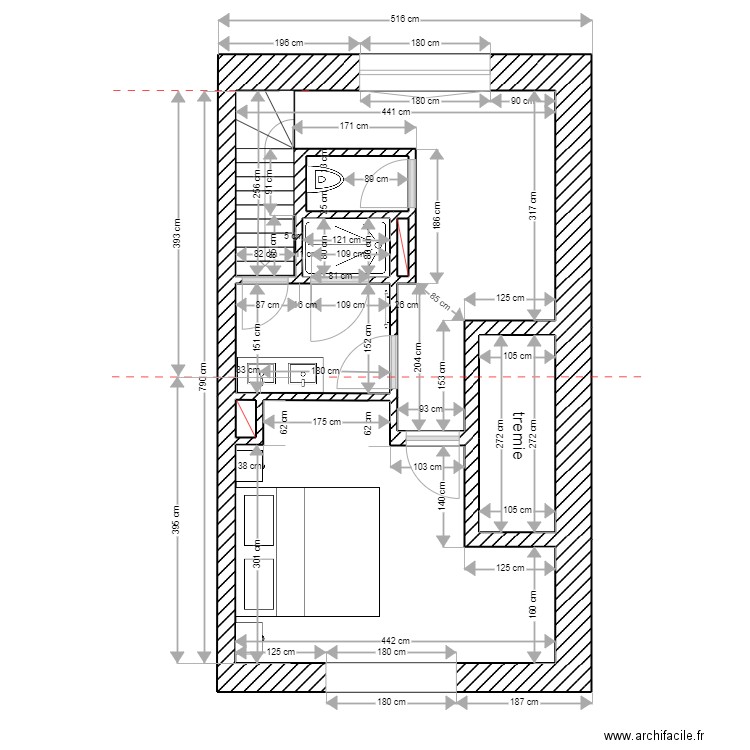 futur ouvertures rdc. Plan de 8 pièces et 32 m2