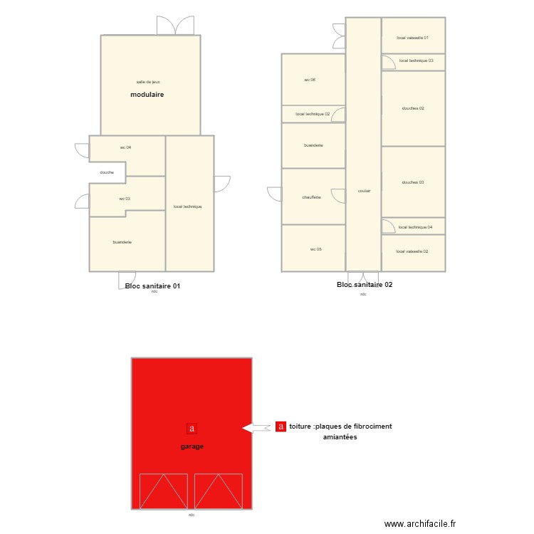 camping belle henriette blocs sanitairevgarage am. Plan de 0 pièce et 0 m2