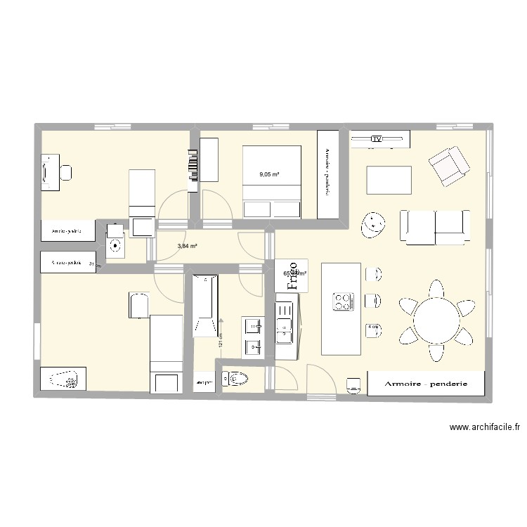 APPART JAVEL . Plan de 0 pièce et 0 m2