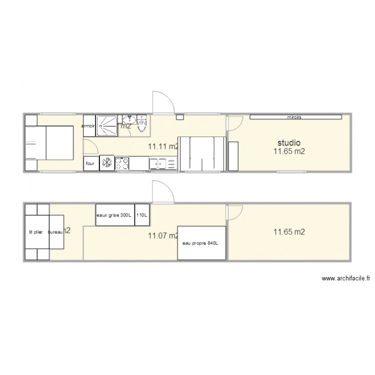 semi amenage. Plan de 0 pièce et 0 m2