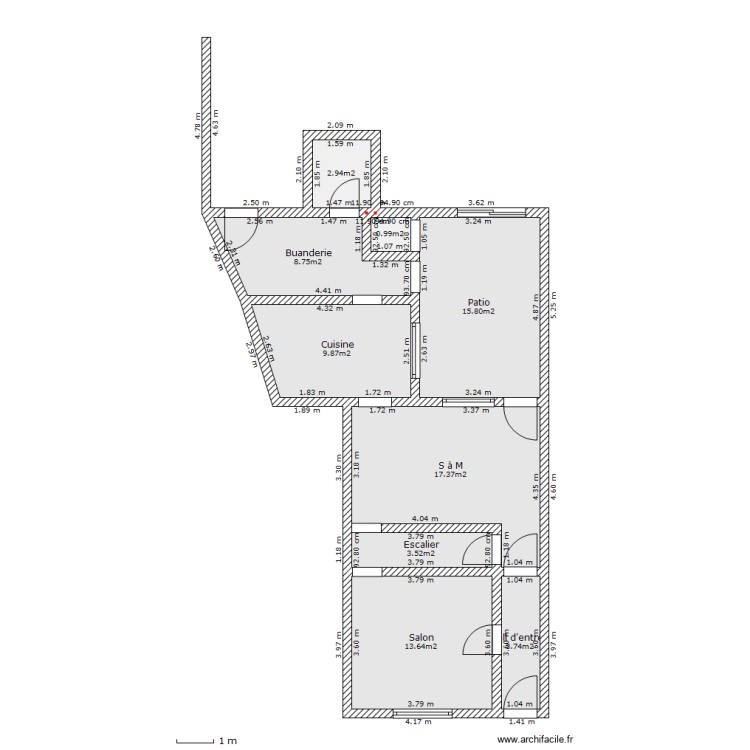 rdc EN COURS. Plan de 0 pièce et 0 m2