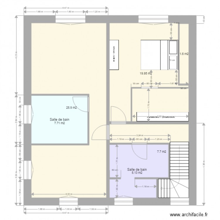 Plan Etage avec Iso. Plan de 0 pièce et 0 m2